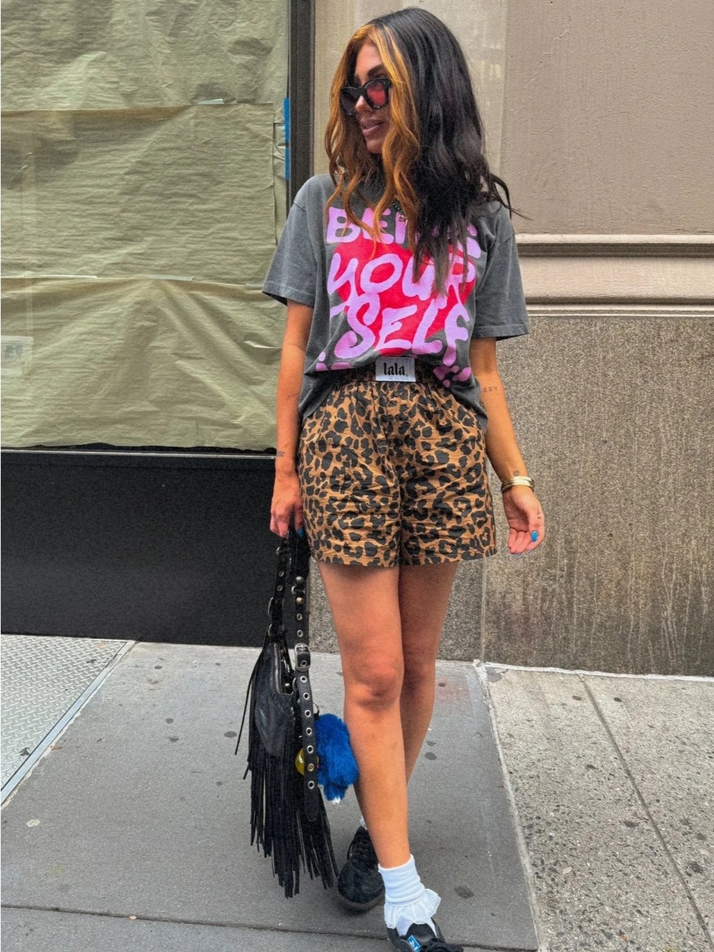 Dressed in LALA Leopard Print Cotton Boxer Shorts